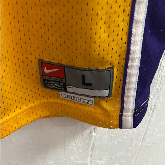 Nike Lakers Yellow and Purple Basketball Jersey - Picture 2 of 6